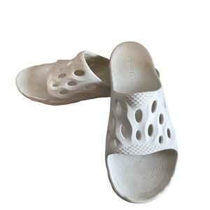 Merrell Hydro Slide White Foam Comfort Sandals Womens 9 Men 7.5 Beach Pool